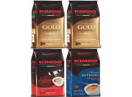 Foto van Food lot de caf en grains kimbo 4 paquets 250g or 100 arabica x2 expressed neapolitan x1 intense aro