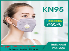 Foto van Beveiliging en bescherming 10 200 pcs kn95 ffp2 anti dust mask 5 layers protective face 95 activated