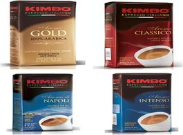 Foto van: Food lot de caf moulu kimbo 6 paquets 250g aroma naples x2 100 arabica gold intense x1 classic