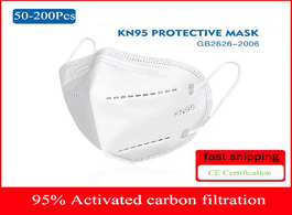 Foto van Beveiliging en bescherming 50 100 200 pcs fast shipping kn95 anti dust masks ffp2 breathable face ma