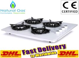 Foto van Huishoudelijke apparaten white glass new design natural gas built in 4 burner kitchen cooktop stoves