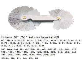 Foto van Gereedschap thread plug gage stainless steel metric american screw pitch 60 and 55 degree measuring 