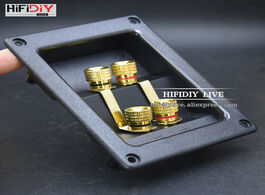 Foto van Elektronica hifidiy live speakers terminal box shell 4 copper binding post install hole 94x74mm wire