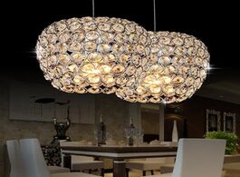 Foto van Lampen verlichting modern chrome lustre apple modeling led crystal pendant lighting lamp e27 26 fixt