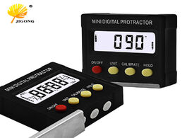 Foto van Gereedschap 360 degree mini digital protractor inclinometer electronic level box magnetic base measu