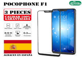 Foto van Telefoon accessoires xiaomi pocophone f1 set 3 pieces full tempered glass screen protector ultra thi