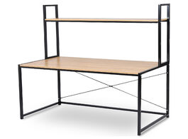 Foto van Meubels 120x60x140cm modern desk with shelf office desks laptop tables for home furniture household 
