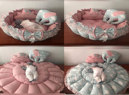 Foto van Baby peuter benodigdheden jaju green cloud design play mat nest bedside chaise lounge portable bed