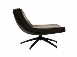 Foto van Vince design draaibare stoel toby velvet of eco leer 