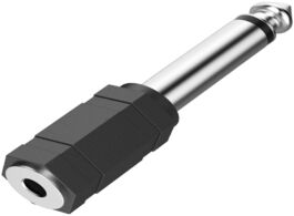 Foto van Hama audio adapter 3 5mm jack koppeling mono 6 3mm stekker mini kabel