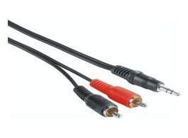 Foto van Hama audiokabel 3 5 mm jack stekker 2 cinch m per 25 stuks audio kabel zwart