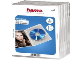 Foto van Hama dvd doosje standaard 5 pack tv accessoire transparant 