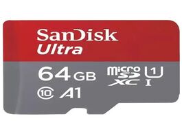 Foto van Sandisk microsdxc ultra 64gb class 10 140mb s sd adapter voor chromebooks micro kaart