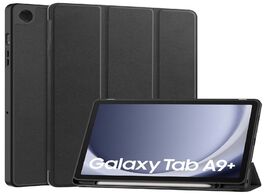 Foto van Accezz trifold bookcase samsung galaxy tab a9 plus tablethoesje zwart 
