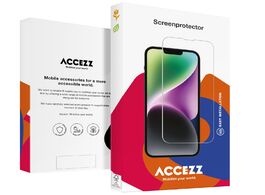 Foto van Accezz gehard glas full cover screenprotector met applicator iphone 15 pro max smartphone transparan