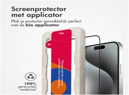 Foto van Accezz triple strong full cover glas screenprotector met applicator iphone 15 pro max tablet transpa