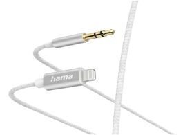 Foto van Hama audiokabel lightning 3 5mm jack 1m mini kabel wit