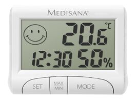 Foto van Medisana hg 100 thermo hygrometer klimaat accessoire wit 