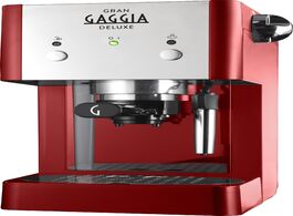 Foto van Gaggia gran deluxe espresso apparaat rood 