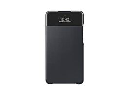 Foto van Samsung galaxy a72 smart s view wallet cover telefoonhoesje zwart 
