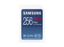 Foto van Samsung pro plus 256gb sdxc sd kaart wit 