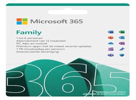 Foto van Microsoft 365 family 12 maanden 6 apparaten digitale licentie software