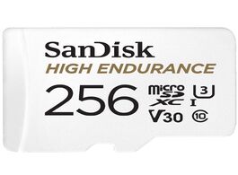 Foto van Sandisk microsdhc high endurance 256gb incl sd adapter micro kaart wit 