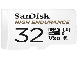 Foto van Sandisk microsdhc high endurance 32gb incl sd adapter micro kaart wit 