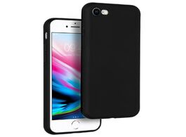 Foto van Accezz color case voor apple iphone se 2022 2020 8 7 telefoonhoesje zwart