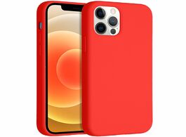 Foto van Accezz liquid silicone voor apple iphone 12 pro telefoonhoesje rood