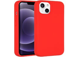 Foto van Accezz liquid silicone voor apple iphone 13 telefoonhoesje rood 