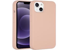 Foto van Accezz liquid silicone voor apple iphone 13 telefoonhoesje roze 