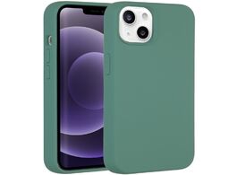 Foto van Accezz liquid silicone voor apple iphone 13 telefoonhoesje groen 