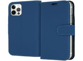 Foto van Accezz wallet case voor apple iphone 12 pro telefoonhoesje blauw