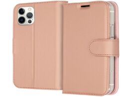 Foto van Accezz wallet case voor apple iphone 12 pro telefoonhoesje roze