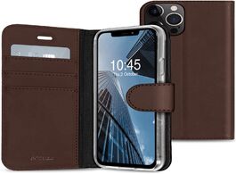 Foto van Accezz wallet case voor apple iphone 13 pro telefoonhoesje bruin 