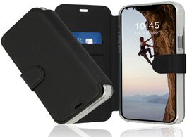 Foto van Accezz xtreme wallet voor apple iphone 14 max telefoonhoesje zwart 