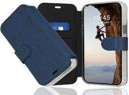 Foto van Accezz xtreme wallet voor apple iphone 14 max telefoonhoesje blauw 