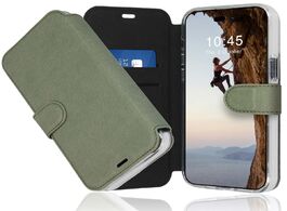 Foto van Accezz xtreme wallet voor apple iphone 14 pro max telefoonhoesje groen 
