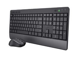 Foto van Trust trezo comfort draadloze keyboard mouse set toetsenbord zwart