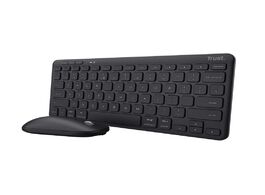 Foto van Trust lyra multi device wireless keyboard mouse toetsenbord zwart
