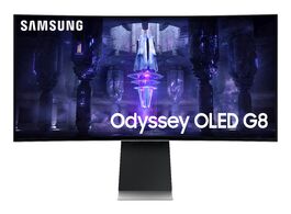 Foto van Samsung odyssey neo g8 ls34bg850suxen monitor zilver 