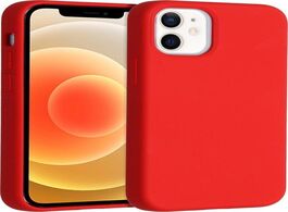 Foto van Accezz liquid silicone backcover iphone 12 mini telefoonhoesje rood 