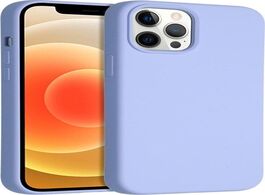 Foto van Accezz liquid silicone backcover iphone 12 pro max telefoonhoesje paars 