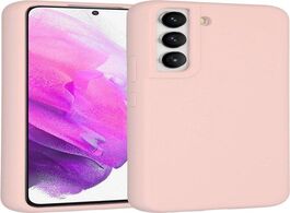 Foto van Accezz liquid silicone backcover samsung galaxy s22 telefoonhoesje roze 