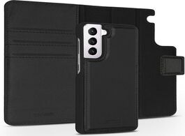Foto van Accezz premium leather 2 in 1 wallet bookcase samsung galaxy s21 telefoonhoesje zwart 