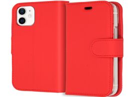 Foto van Accezz wallet softcase bookcase iphone 12 mini telefoonhoesje rood 