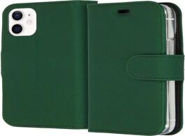 Foto van Accezz wallet softcase bookcase iphone 12 mini telefoonhoesje groen 