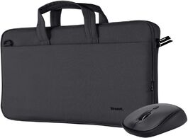 Foto van Trust bologna laptoptas en muisset laptop tas zwart 