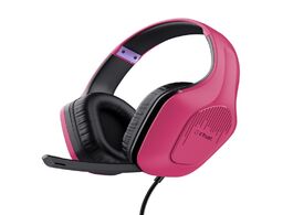 Foto van Trust gxt 415 zirox over ear gamingheadset headset roze 